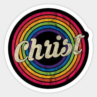 Christ - Retro Rainbow Faded-Style Sticker